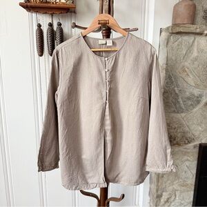 Linden Hill Silk Taupe Cardigan size XL